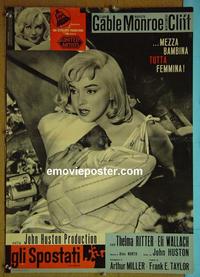 #6733 MISFITS Italian photobusta movie poster #1 '61 Monroe