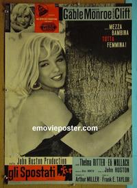 #6734 MISFITS Italian photobusta movie poster #2 '61 Monroe