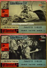 #6735 MISFITS set of 2 Italian photobusta movie posters '61