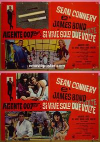 #6797 YOU ONLY LIVE TWICE 2 Italian photobustas movie poster '67