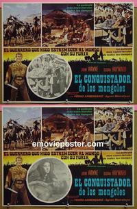 #6114 CONQUEROR Set of 2 Spanish movie posters '56