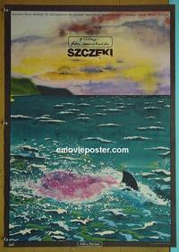 #6210 JAWS Polish movie poster '75 Steven Spielberg