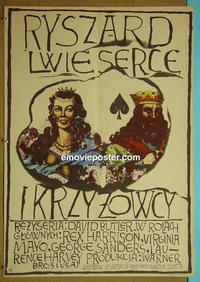 #6211 KING RICHARD & THE CRUSADERS Polish movie poster '54