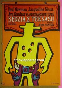 #6213 LIFE & TIMES OF JUDGE ROY BEAN Polish movie poster '72
