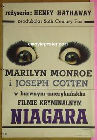 #6216 NIAGARA Polish movie poster '53 Marilyn Monroe,Cotten