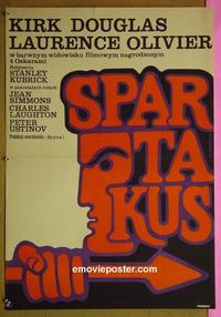#6227 SPARTACUS Polish movie poster '61 Kubrick, Douglas