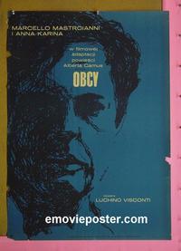 #6229 STRANGER Polish movie poster '68 Visconti