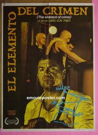 #6107 ELEMENT OF CRIME Spanish movie poster '84 von Trier