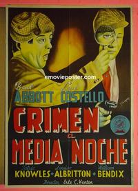 #6112 WHO DONE IT Spanish movie poster R50s A & C!