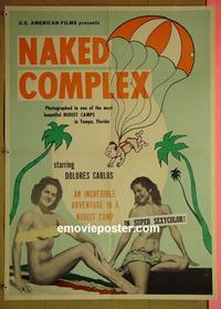 #6052 NAKED COMPLEX special movie poster '63 wild!