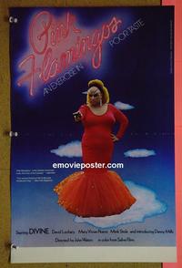 #6001 PINK FLAMINGOS 11x17 '72 Divine, Mink Stole, John Waters' classic exercise in poor taste!