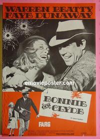 #6360 BONNIE & CLYDE Swedish movie poster R82Beatty,Dunaway