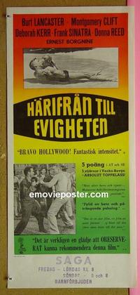 #6393 FROM HERE TO ETERNITY Swedish movie poster insert '53