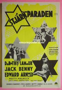 #6373 MAN ABOUT TOWN Swedish movie poster '39 Jack Benny
