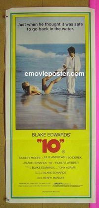 #7069 '10' Australian daybill movie poster '79 Moore, Bo Derek