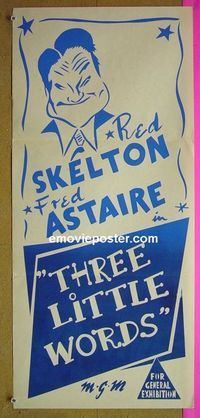 #7088 3 LITTLE WORDS Australian daybill movie poster R60s Astaire