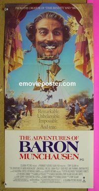 #7104 ADVENTURES OF BARON MUNCHAUSEN Australian daybill movie poster