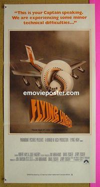 #7109 AIRPLANE Australian daybill movie poster '80 Bridges, Nielsen