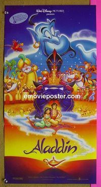 #7112 ALADDIN Australian daybill movie poster '93 Walt Disney