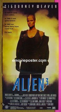 #7118 ALIEN 3 Australian daybill movie poster '92 Sigourney Weaver