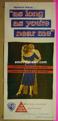 #7142 AS LONG AS YOU'RE NEAR ME Australian daybill movie poster '56