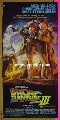#7147 BACK TO THE FUTURE 3 Australian daybill movie poster '90 Fox