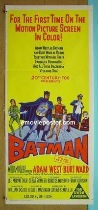 #7157 BATMAN Australian daybill movie poster '66 West, DC Comics