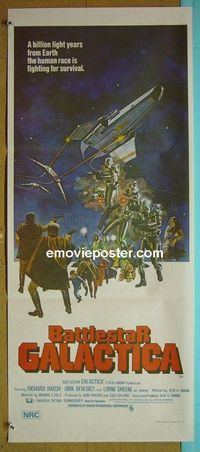 #7164 BATTLESTAR GALACTICA Australian daybill movie poster '78 Hatch
