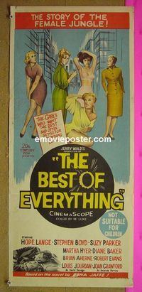 #7173 BEST OF EVERYTHING Australian daybill movie poster '59 Boyd