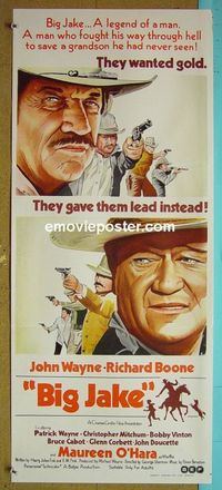 #7180 BIG JAKE Australian daybill movie poster '71 Wayne, Boone