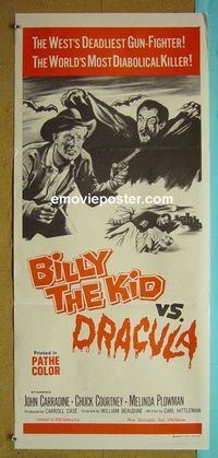 #7182 BILLY THE KID VS DRACULA Australian daybill movie poster '70s