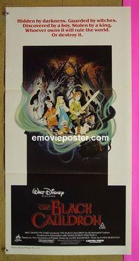 #7188 BLACK CAULDRON Australian daybill movie poster '85 Disney!