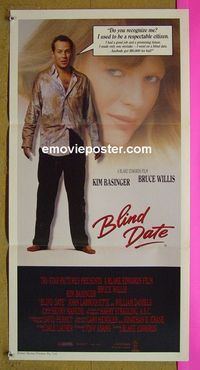 #7191 BLIND DATE Australian daybill movie poster '87 Basinger