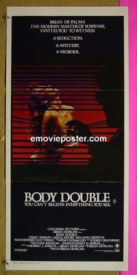 #7199 BODY DOUBLE Australian daybill movie poster '84 De Palma