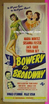 #7203 BOWERY TO BROADWAY Australian daybill movie poster