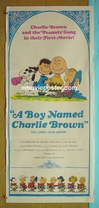#7206 BOY NAMED CHARLIE BROWN Australian daybill movie poster '70