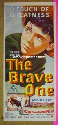 #7209 BRAVE ONE Australian daybill movie poster '56 Ray, Lansing
