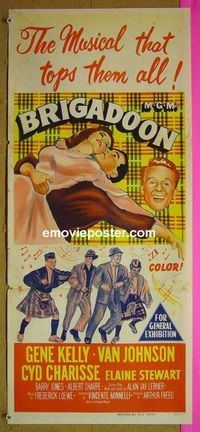 #7216 BRIGADOON Australian daybill movie poster '54 Gene Kelly