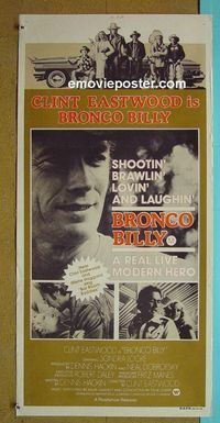 #7218 BRONCO BILLY Australian daybill movie poster 80 Eastwood