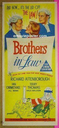 #7219 BROTHERS IN LAW Australian daybill movie poster '57 English