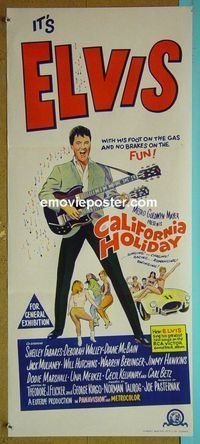 #7856 SPINOUT Australian daybill movie poster '66 Elvis Presley