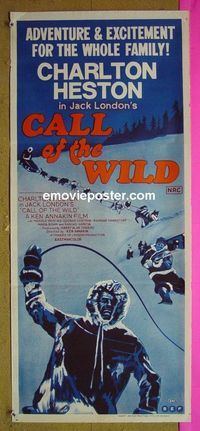 #7228 CALL OF THE WILD Australian daybill movie poster '72 Heston