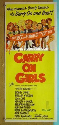 #7238 CARRY ON GIRLS Australian daybill movie poster '73 sex!