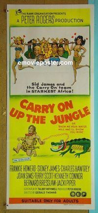 #7241 CARRY ON UP THE JUNGLE Australian daybill movie poster '70