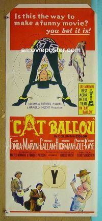 #7246 CAT BALLOU Australian daybill movie poster 65 Fonda, Marvin