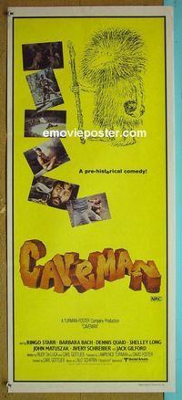 #7249 CAVEMAN Australian daybill movie poster '81 Ringo, Bach