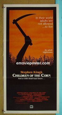 #7254 CHILDREN OF THE CORN Australian daybill movie poster '83 King