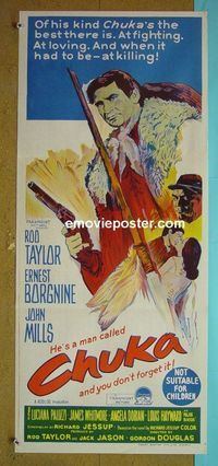 #7261 CHUKA Australian daybill movie poster '67 Taylor, Borgnine