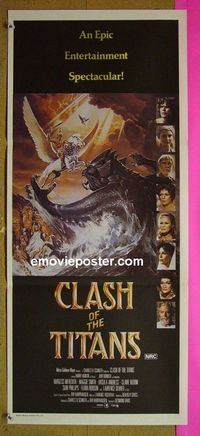 #7267 CLASH OF THE TITANS Australian daybill movie poster #2 '81