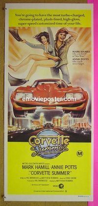 #7282 CORVETTE SUMMER Australian daybill movie poster '78 Hamill